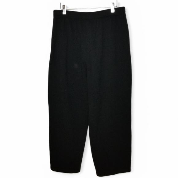 Don Sayres For Wellmore VINTAGE Black Wool Blend Knit Wide Leg Pants SAKS - 16 - Picture 2 of 6